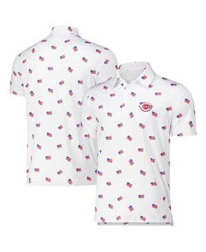 Men's White Cincinnati Reds Americana Polo