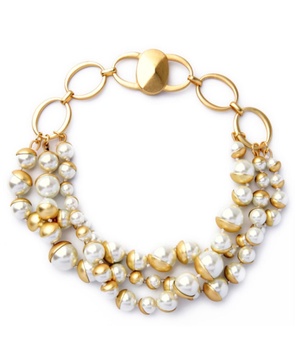 Women's Imitation Pearl Cluster Necklace