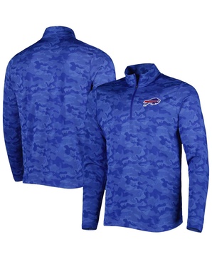 Men's Royal Buffalo Bills Brigade Quarter-Zip Sweatshirt