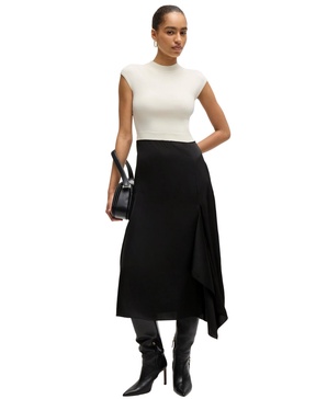 Women's Volant Trim Two-Part Dress