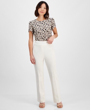 Petite Pull-On Crepe Trousers