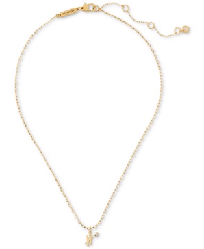Gold-Tone Pavé Zodiac Mini Pendant Necklace