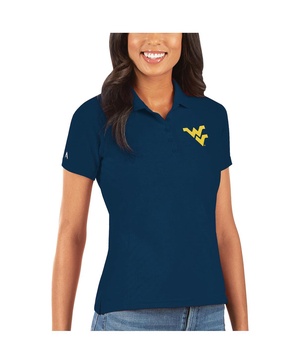 Women's Navy West Virginia Mountaineers Legacy Pique Polo