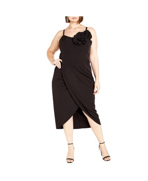 Women's Fleur Floral Accent Tulip Dress