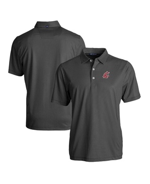 Men's Black/White SMU Mustangs Pike Eco Symmetry Print Stretch Polo