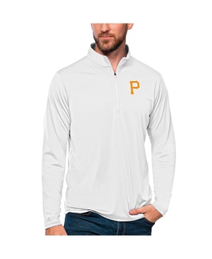 Men's White Pittsburgh Pirates Tribute Quarter-Zip Pullover Top