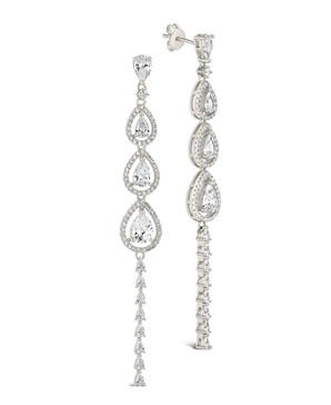 Angela Cubic Zirconia Drop Stud Earrings