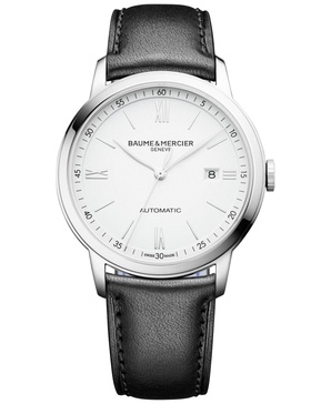 Men's Swiss Automatic Classima Black Leather Strap Watch 42mm M0A10332