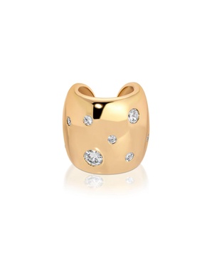 Scattered Crystal Chunky Cuff Earrings