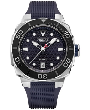 Men's Swiss Automatic Seastrong Extreme Blue Rubber Strap Watch 39mm