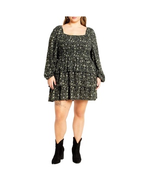 Plus Size Dahlia Mini Print Dress