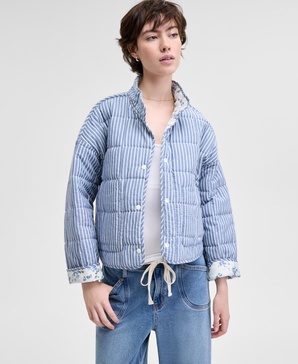 Women's Quilted Reversible Relaxed-Fit Jacket, Regular & Petites