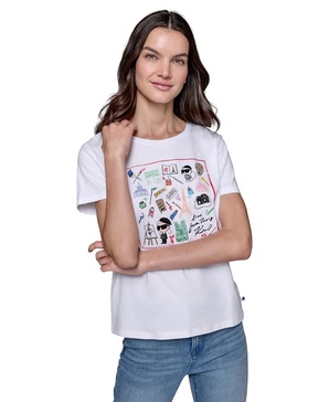 Women's Art Motif Logo T-Shirt