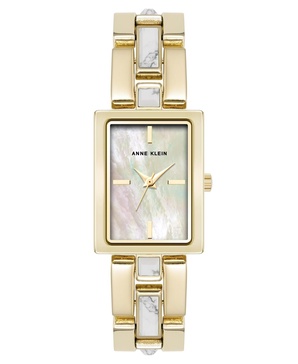 Women's Quartz How Lite Gemstone and Gold-Tone Metal Alloy Bracelet Watch, 21mm