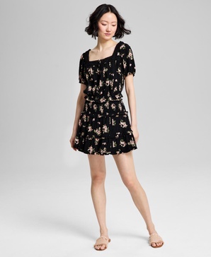Women's Floral Print Tiered Mini Skirt, Exclusively at Macy's