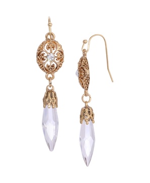 Crystal Acrylic Icicle Drop Earrings