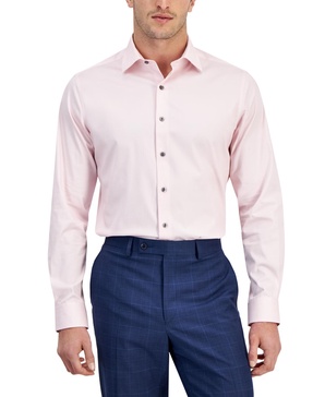 Men's Regular-Fit Temperature Regulating Solid Dress Shirt, Created for Macy's