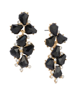 Epoxy Multi Shape Stone Linear Earrings