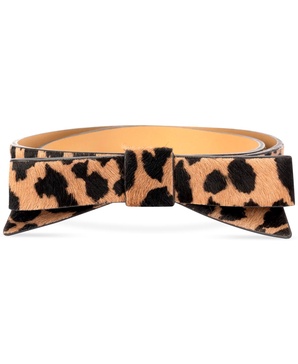 Women's Spotted Haircalf Bow Belt 