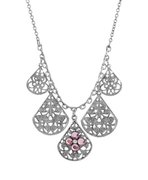 Flower Multi Teardrop Necklace