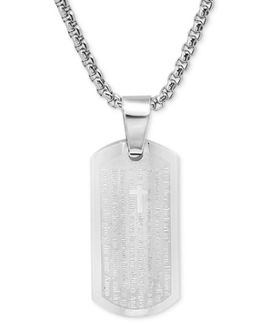 Men's "Our Father" Prayer 24" Pendant Necklace