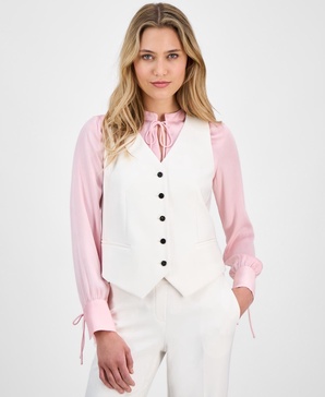 Women's Five-Button Sleeveless V-Neck Vest