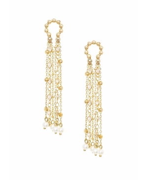 Imitation Pearly Gates Earrings in 18K Gold Plating 