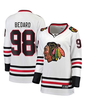 Women's Connor Bedard White Chicago Blackhawks Away Premier Breakaway Player Jersey