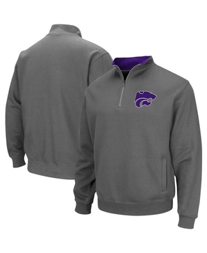 Men's Charcoal Kansas State Wildcats Tortugas Logo Quarter-Zip Jacket