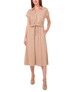 Women's Polka-Dot Midi Dress