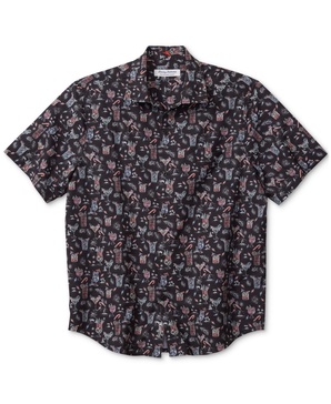 Men's Bahama Coast Short Sleeve Button-Front Boozy Night Print Shirt