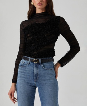 Women's Owena Mock-Neck Long-Sleeve Top