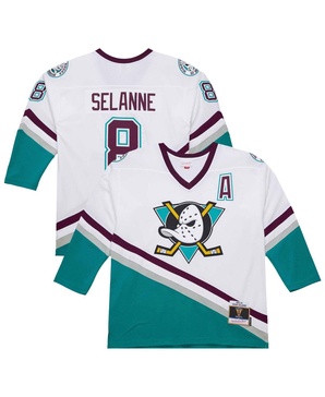Men's Teemu Selanne White Anaheim Ducks 1996-97 Power Play Jersey