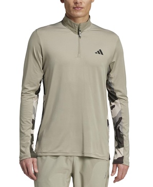 Men's Quarter-Zip Camo Panel Sweatshirt