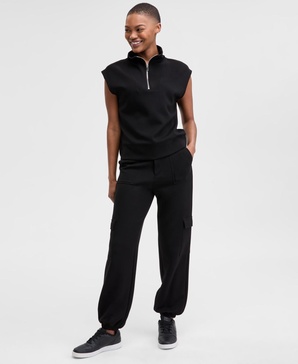 Women's Scuba Quarter-Zip Collar Vest, Created for Macy's
