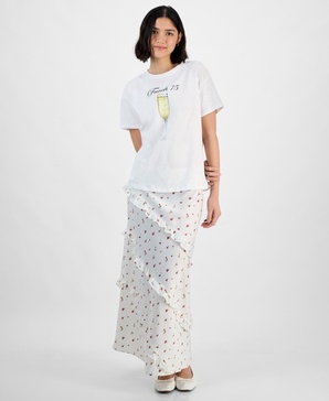 Women's Cotton Printed-Graphic Tee, Exclusively at Macy's