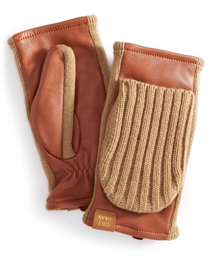Leather Flip Mitt Gloves