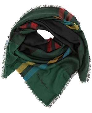 Woven Plaid Square Scarf