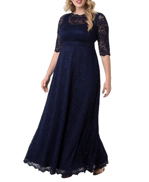 Plus Size Women'sPlus Leona Lace Long Formal Gown