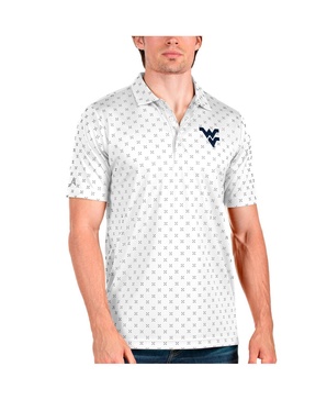 Men's White/Steel West Virginia Mountaineers Spark Polo
