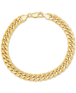 Men's Miami Cuban Link 9-1/2" Chain Bracelet (7mm) in 10k Gold