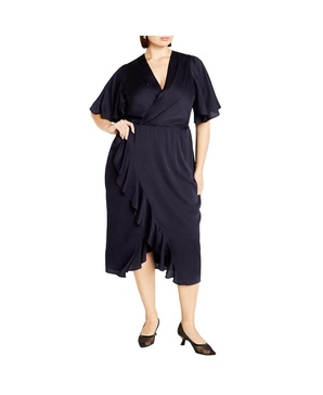 Plus Size Soft Ruffle Dress