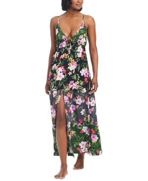 Women's Floral-Print Tiered Cover-Up Dress, Created for Macy's