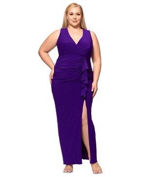 Plus Size V-Neck Gown