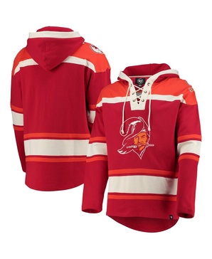 Men's Red Tampa Bay Buccaneers Throwback Lacer Pullover Hoodie