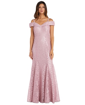Off-The-Shoulder Lace Gown