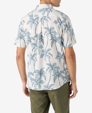 Men's Trvlr Short Sleeve Printed Button-Front Performance Shirt