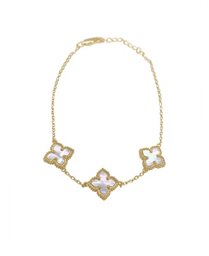 White Mother of Pearl Flower Bracelet