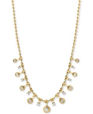 EFFY® Diamond Dangle 18" Collar Necklace (1-1/5 ct. t.w.) in 14k Gold