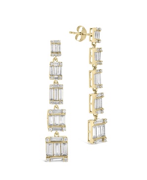 Penelope Cubic Zirconia Drop Stud Earrings